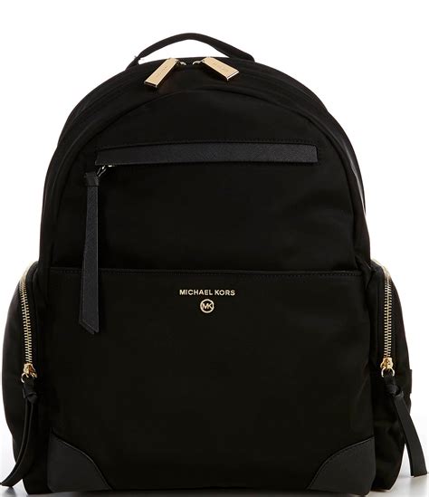 michael kors black backpack macys|michael kors prescott nylon backpack.